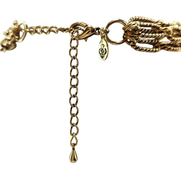 Authentic Premier Designs SAVANNAH Necklace Retired Goldtone Triple Strand - Picture 9 of 9